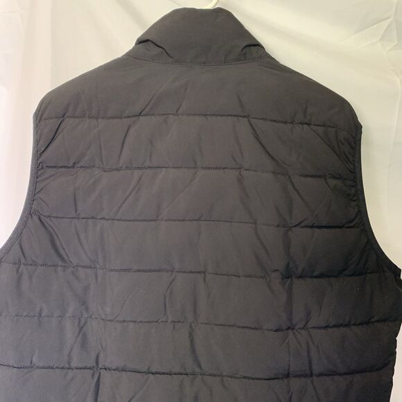 MNG Mango Men’s Large Black Puffer Vest Full Zip Snap Buttons Outdoor Winter - Picture 6 of 9